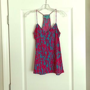 Southern frock racerback coral cami tank